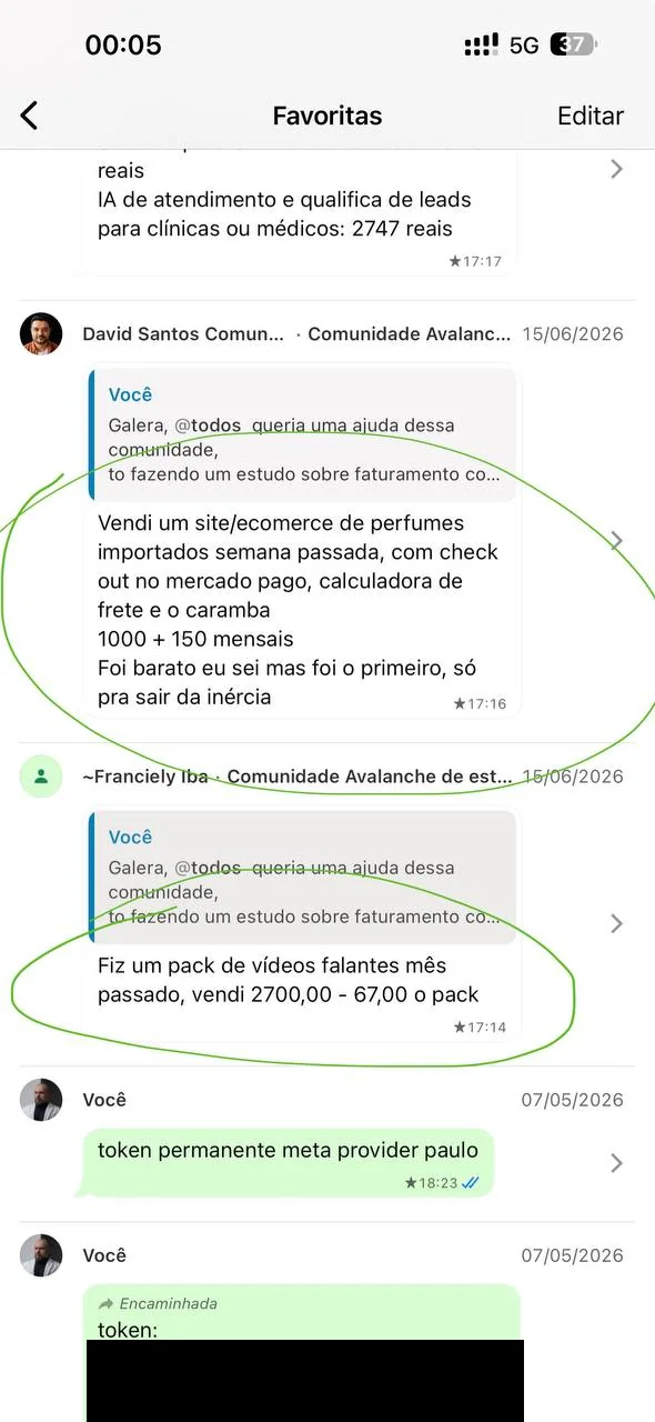 Print inteiro do celular com o depoimento 1 de 10 de um membro da comunidade