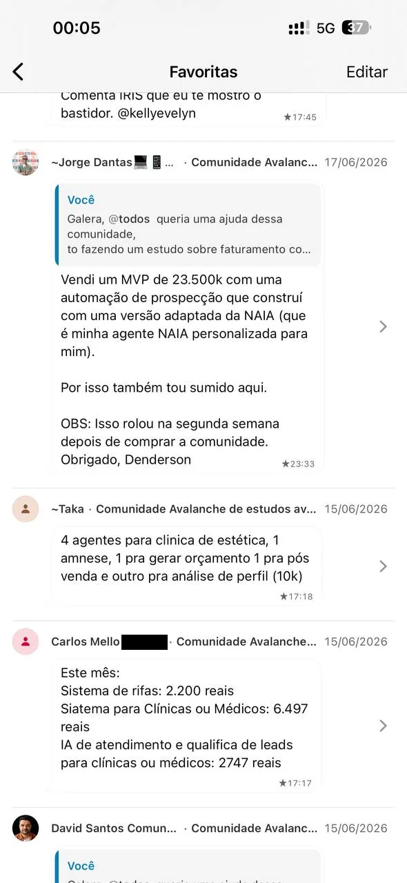 Print inteiro do celular com o depoimento 2 de 10 de um membro da comunidade